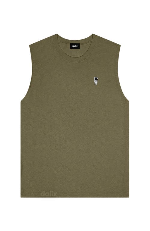 Dalix Mens Astronaut Muscle Tank In Green