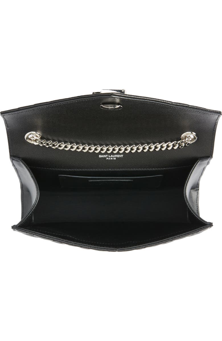 Saint Laurent Small Envelope Calfskin Leather Shoulder Bag, Alternate, color,
