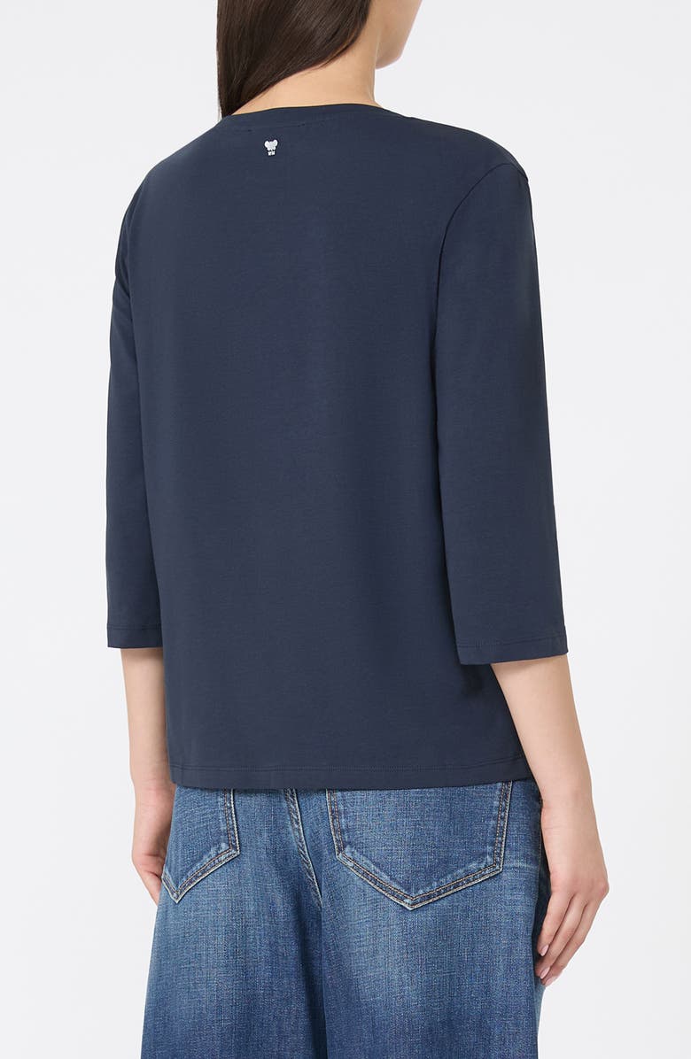 Weekend Max Mara Three-Quarter Sleeve Jersey T-Shirt, Alternate, color, Navy
