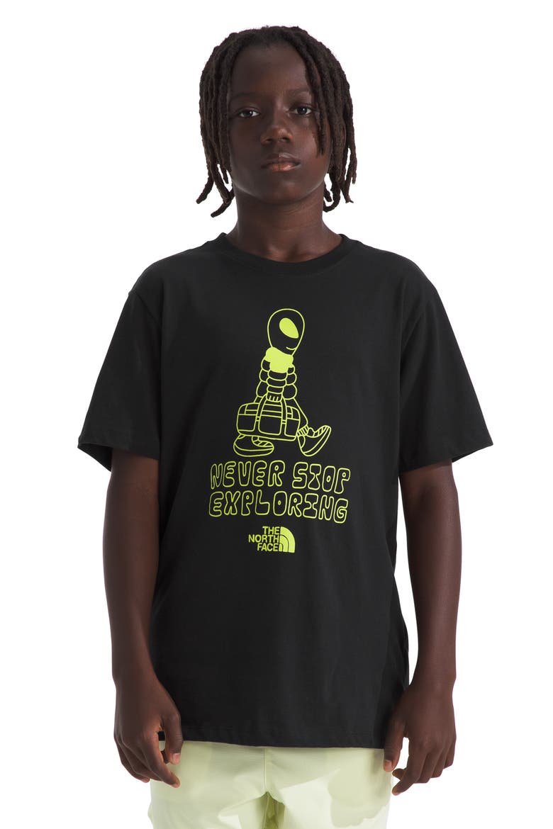 Kids' Celestial Drift Cotton Graphic T-Shirt, Main, color, TNF BLACK