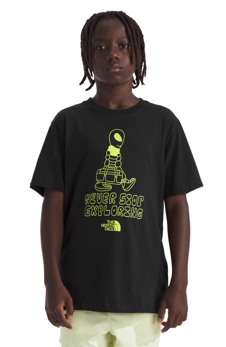 The North Face Kids' Celestial Drift Cotton Graphic T-Shirt, Main, color, Tnf Black