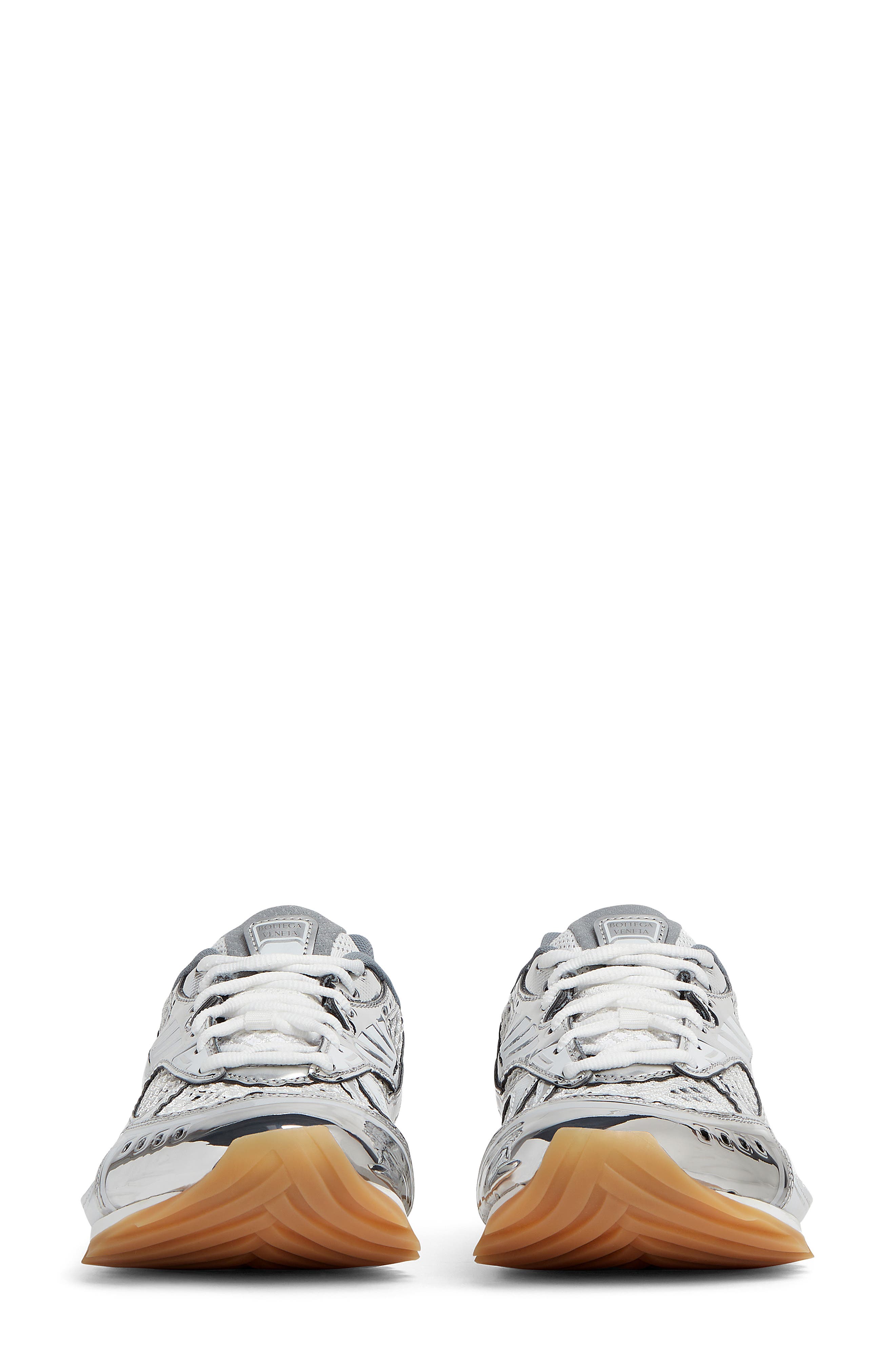 Bottega Veneta Orbit Low Top Sneaker, Alternate, color, Silver-White