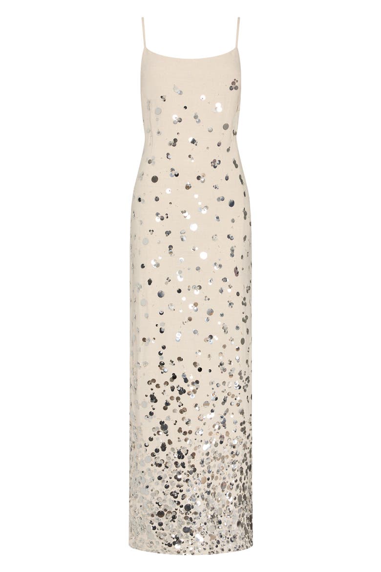Lily Sequin Dress, Alternate, color, TAN MULTI