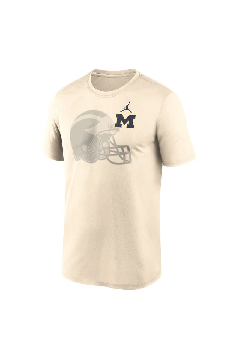 Jordan Brand Men's Jordan Brand Natural Michigan Wolverines Campus Shadow Legend Performance T-Shirt, Alternate, color, 