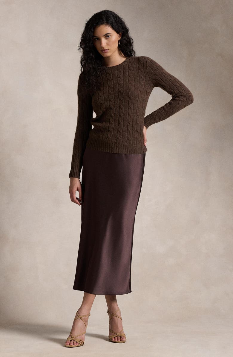 Polo Ralph Lauren Satin Midi Skirt, Alternate, color,