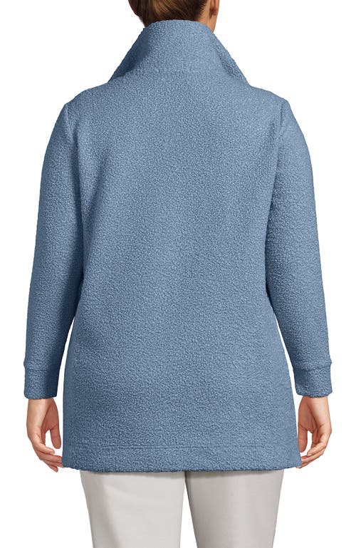 Lands' End Boucle Fleece Coat In Blue