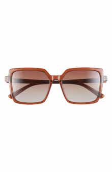 DIFF Esme 53mm Gradient Polarized Square Sunglasses