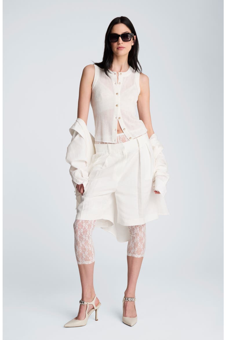 Rib Knit Vest, Alternate, color, PURE WHITE