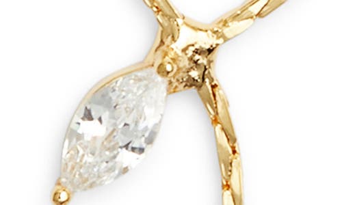 Nordstrom Marquise Cut Cubic Zirconia Y-necklace In Clear- Gold