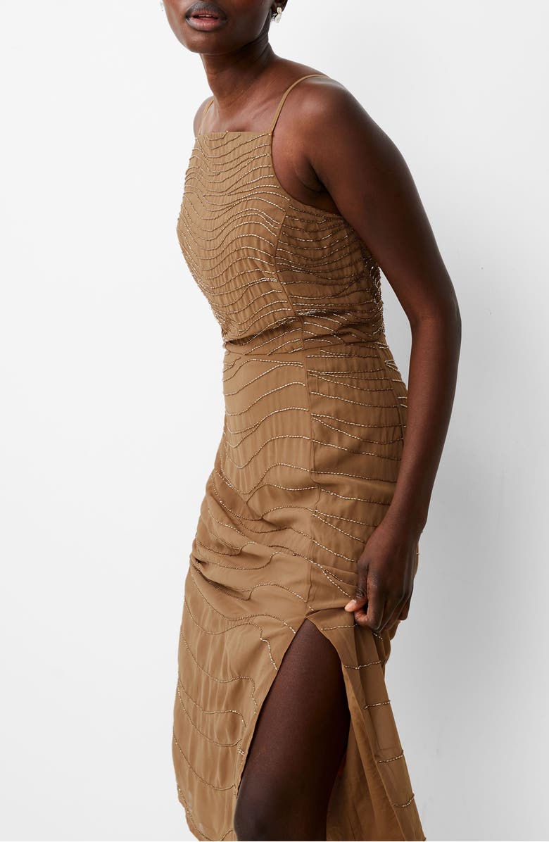 French Connection Chandler Beaded Midi Dress, Alternate, color, 