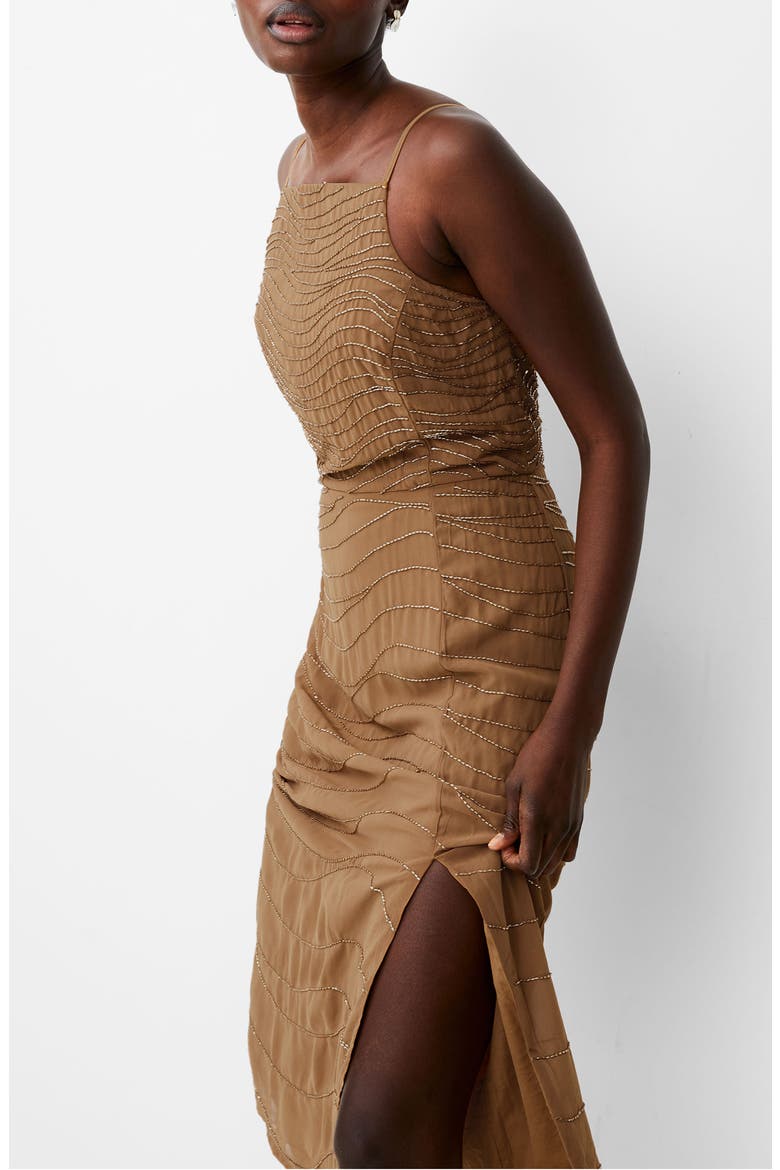 french connection beaded dress French Connection Women's Enid Blouson Dress - Black Gunmetal