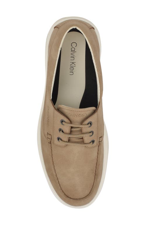 Calvin Klein Januse Boat Shoe In Taupe