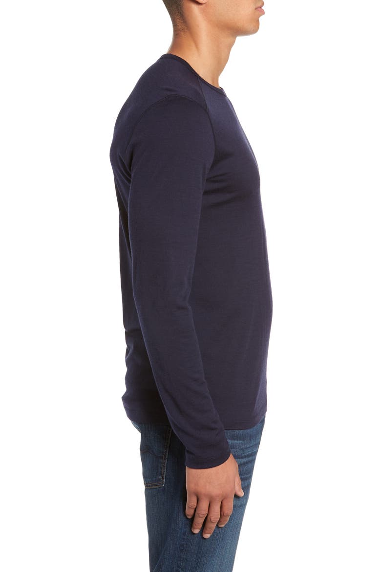 Oasis Long Sleeve Wool Base Layer T-Shirt, Alternate, color, MIDNIGHT NAVY