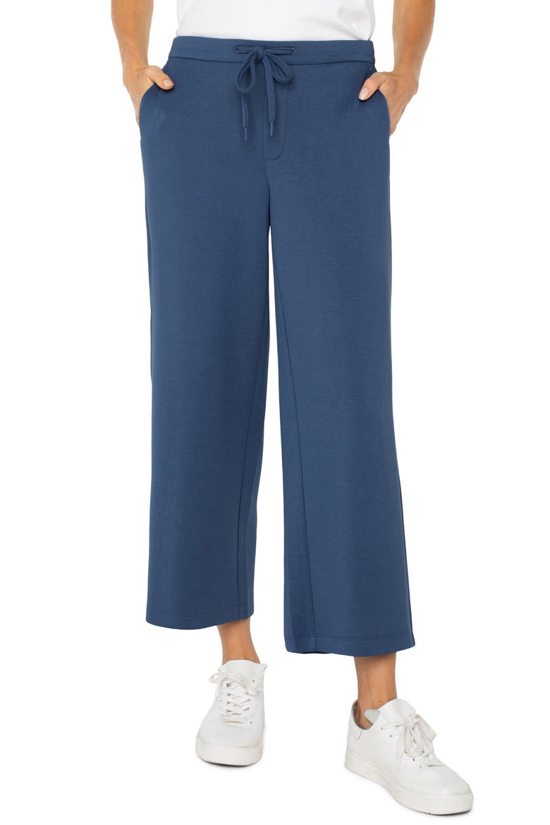 Crop Wide Leg Sweatpants, Main, color, PRUSSIAN BLUE