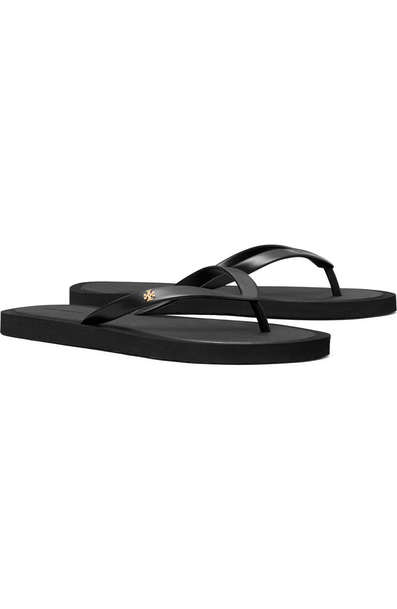 Tory Burch Kira Flip Flop, Main, color, Perfect Black / Gold