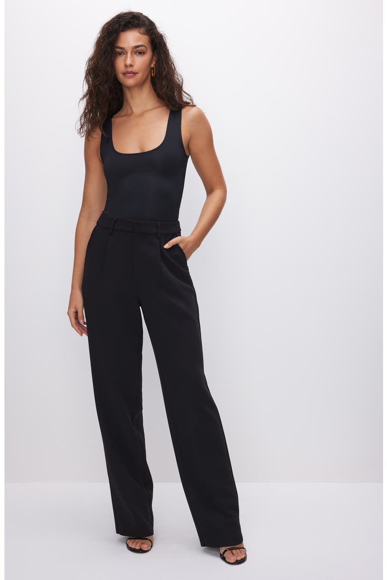 Luxe Suiting Column Wide Leg Trousers, Alternate, color, BLACK001