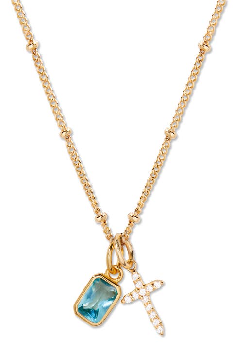 Josephine Cross & Birthday Pendant Necklace