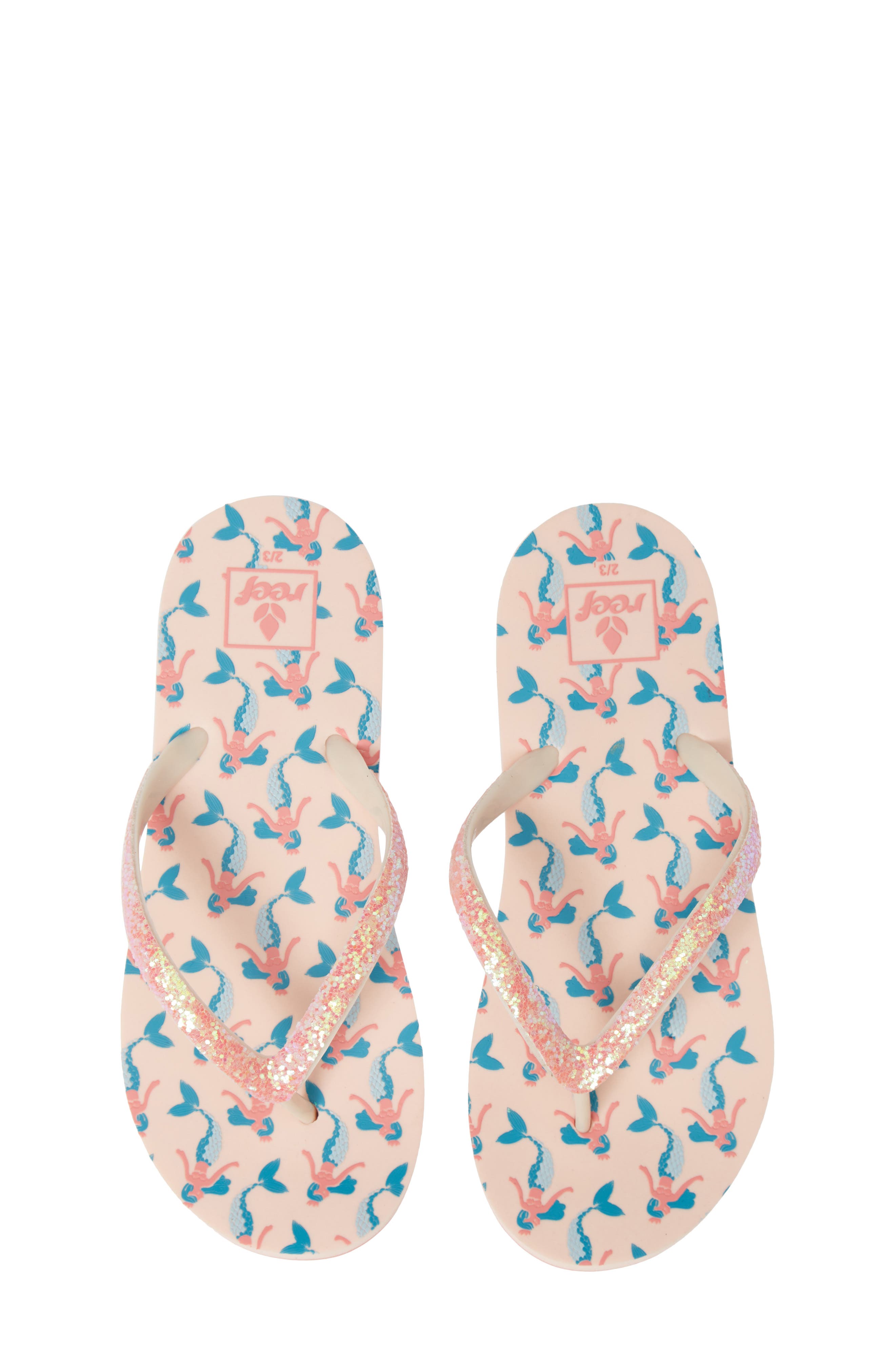 Little Stargazer Print Flip Flop, Alternate, color, PINK MERMAID