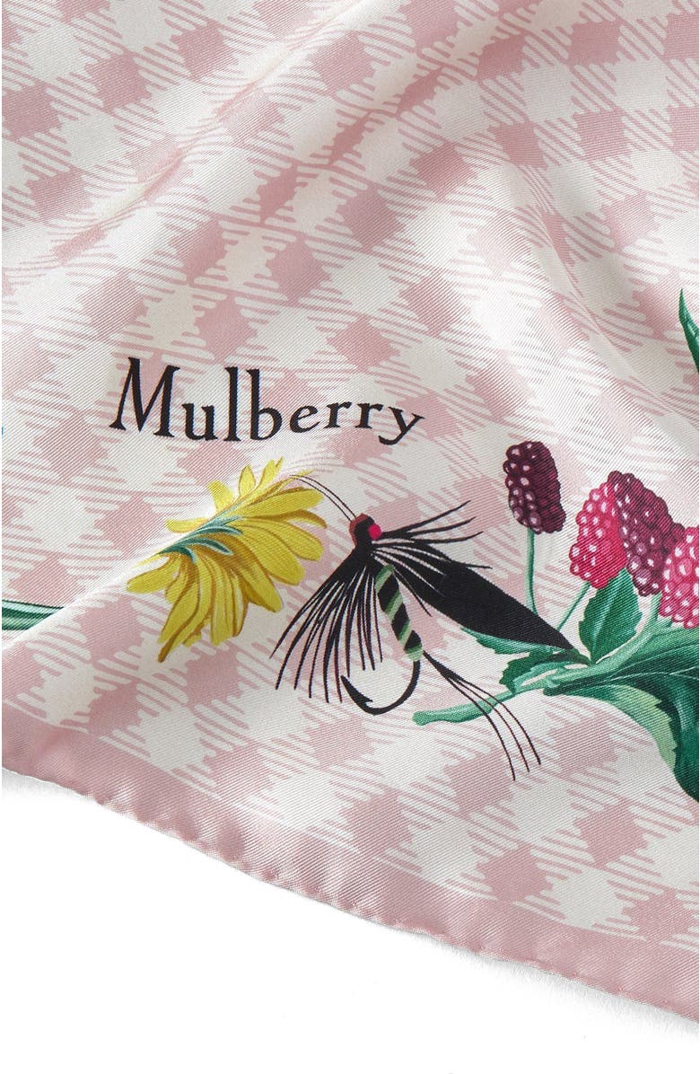 Mulberry Large Square Scarf - Riverside Floral, Alternate, color, Blossom Pink