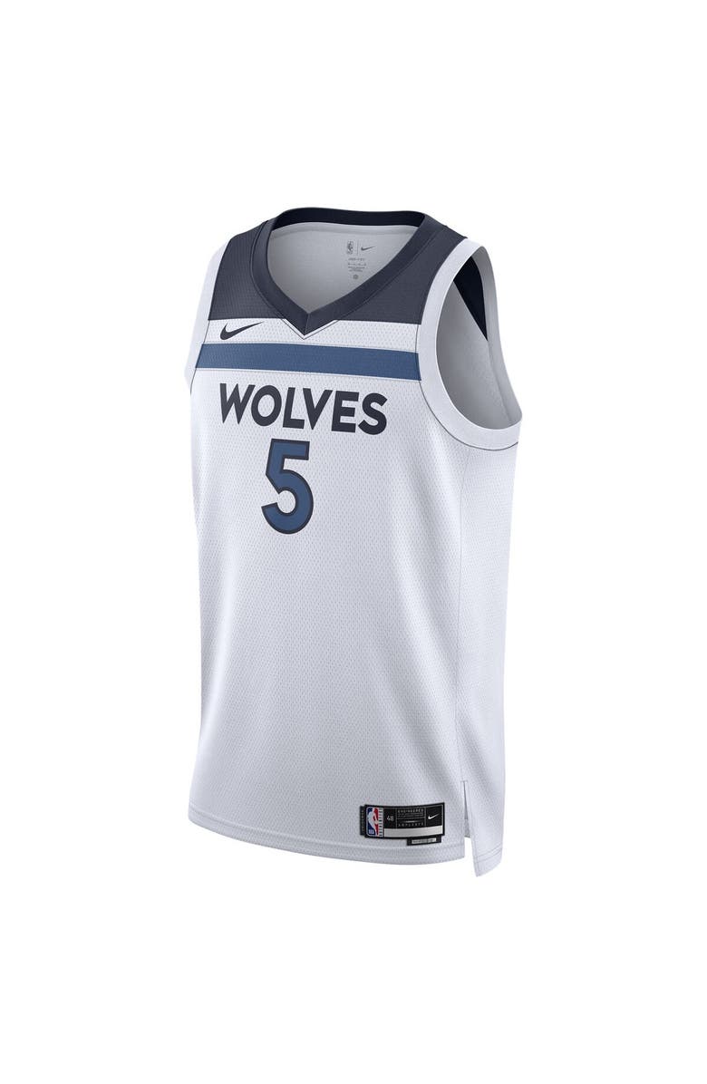 Nike Unisex Nike Anthony Edwards White Minnesota Timberwolves Swingman Jersey - Association Edition, Alternate, color, White