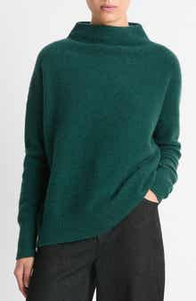 Vince Boiled Cashmere Funnel Neck Pullover