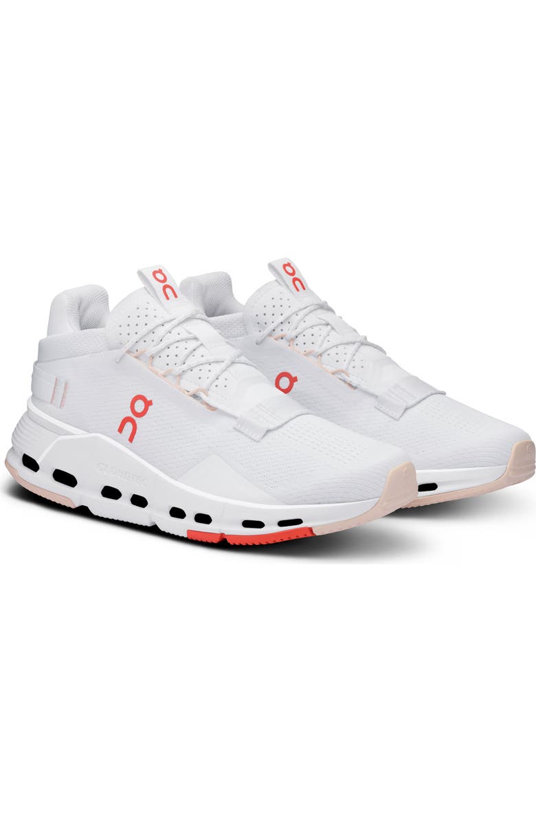 On Cloudnova 2 Sneaker, Main, color, White/ Flame