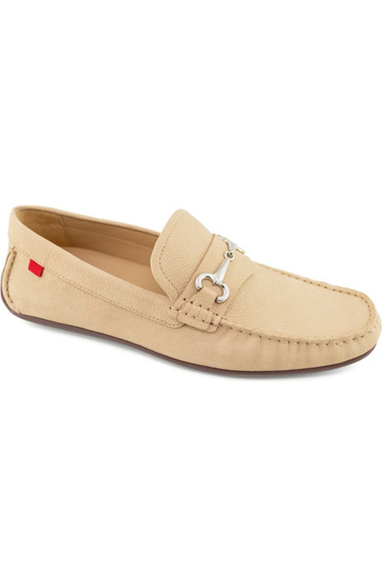 Marc Joseph New York Wall Street Leather Buckle Loafer, Main, color, Sand Italo Grainy