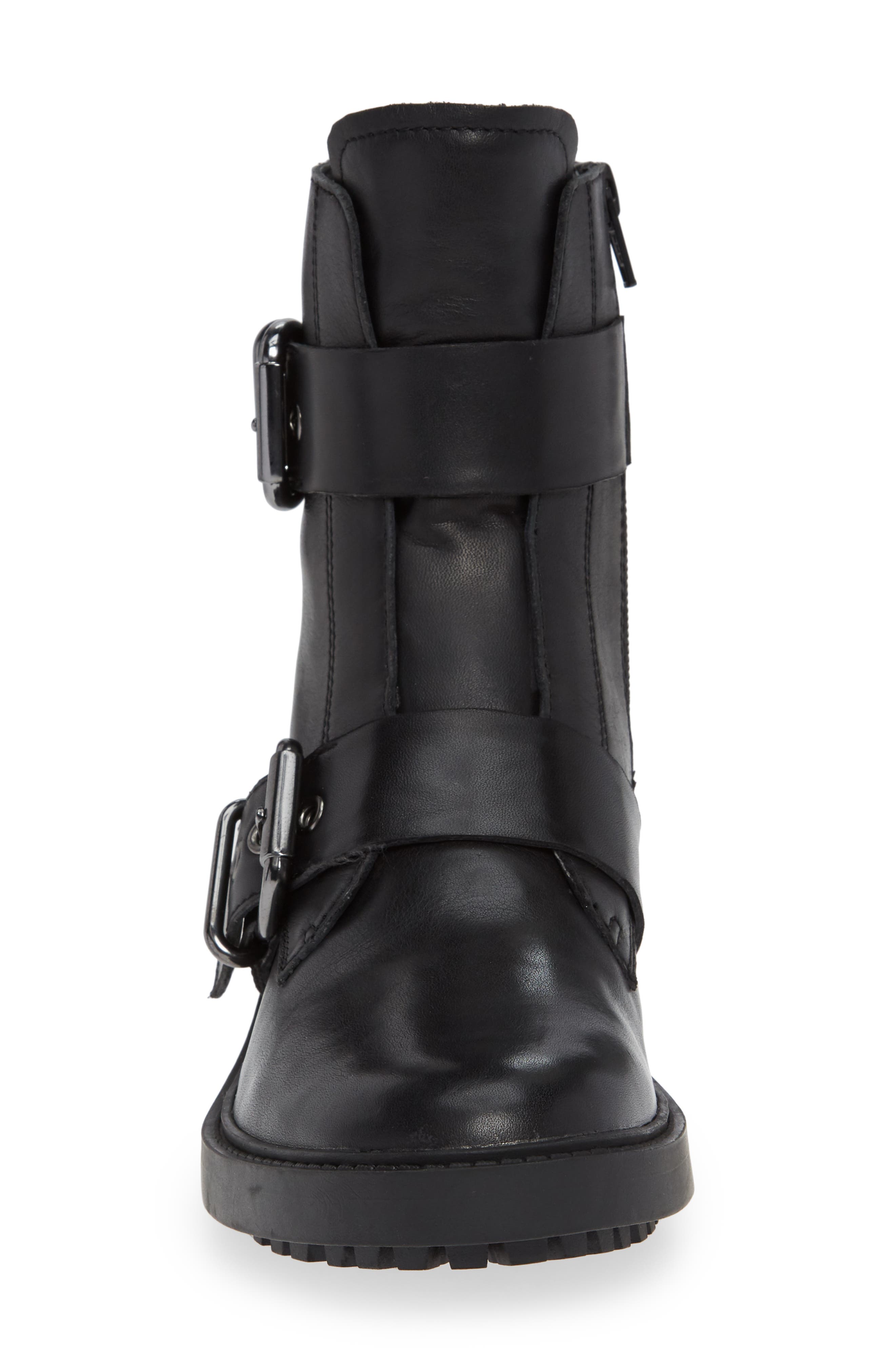Teigan Moto Bootie, Alternate, color, BLACK LEATHER