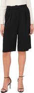 Halogen® Belted Pleated Bermuda Shorts