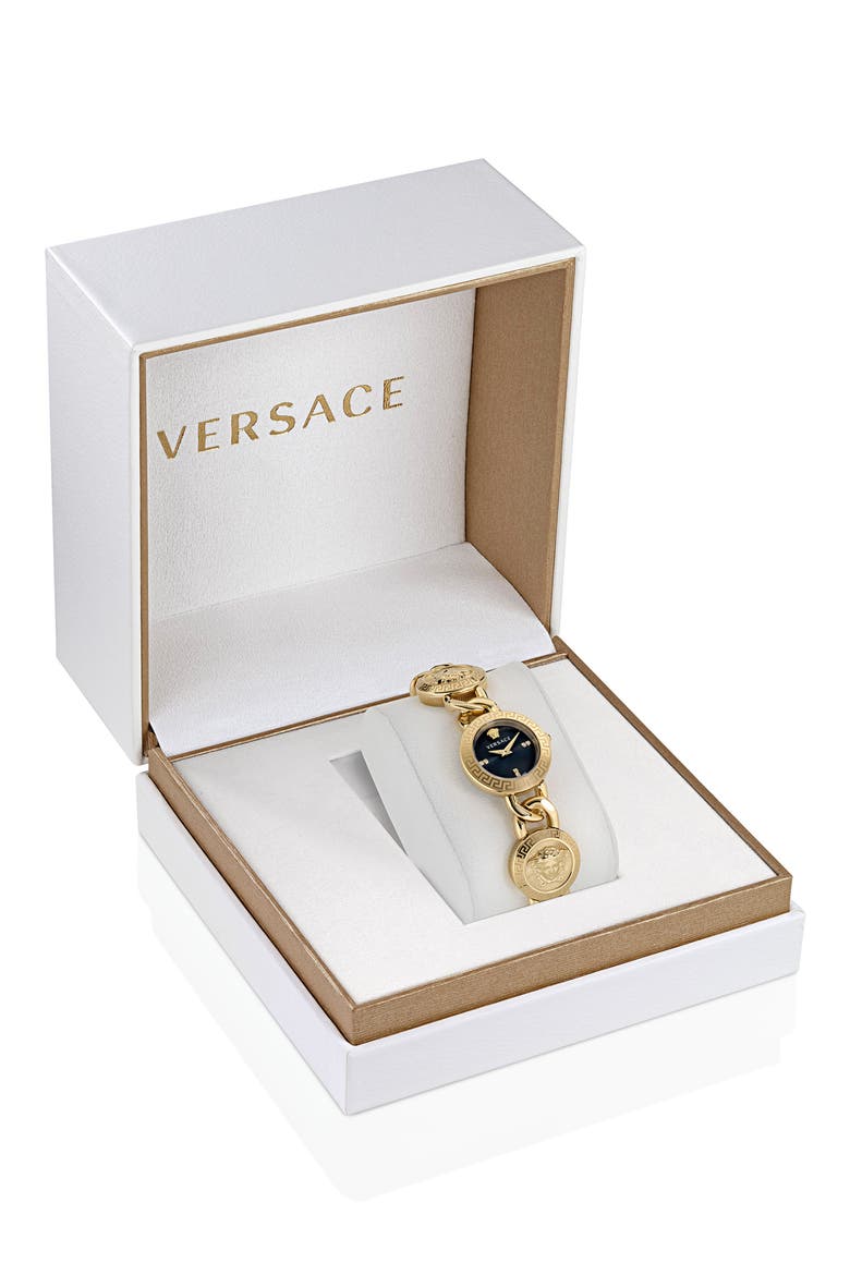 Stud Icon Diamond Bracelet Watch, 26mm, Alternate, color, IP YELLOW GOLD