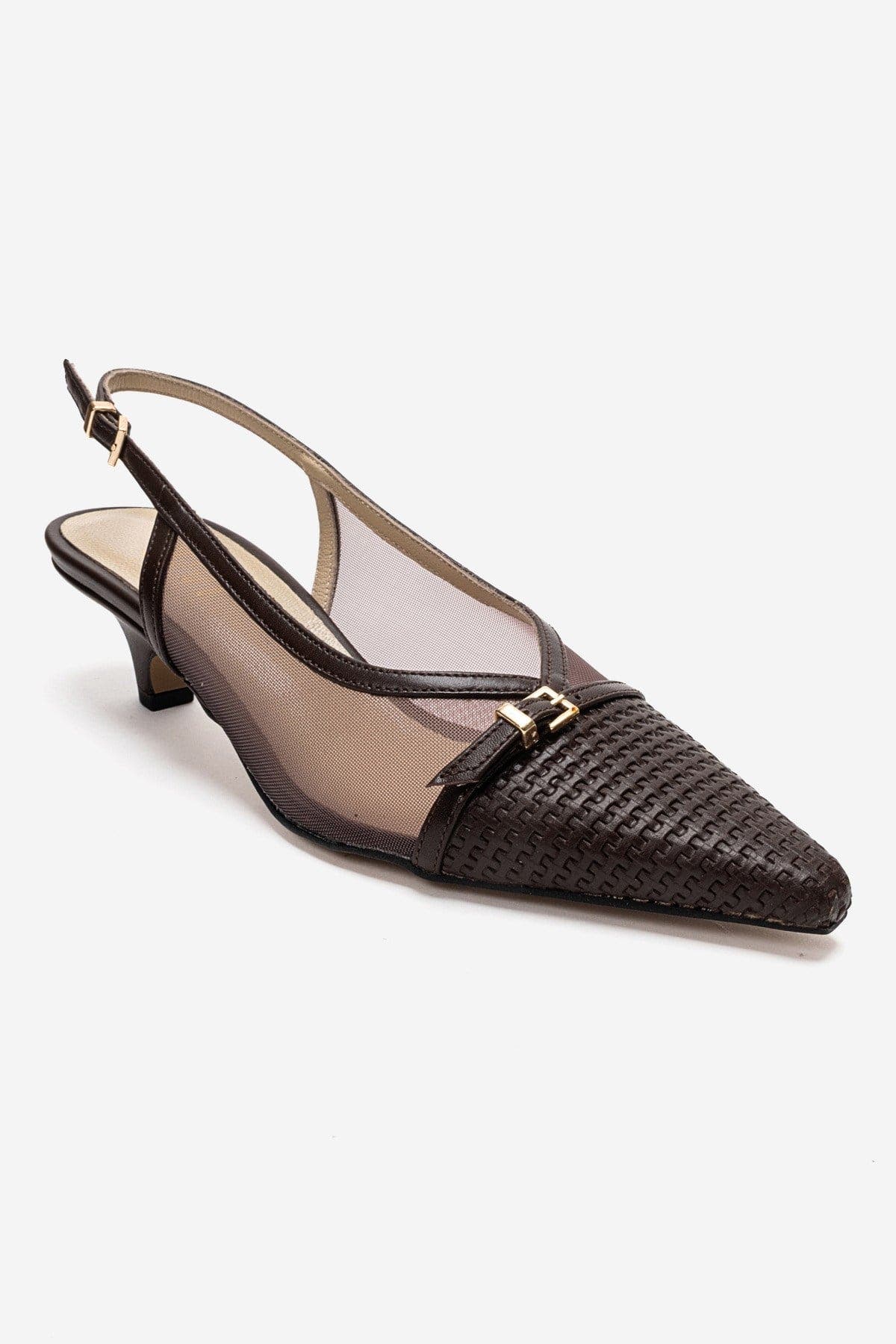 Laviera Mesh Slingback Pump, Alternate, color, Brown