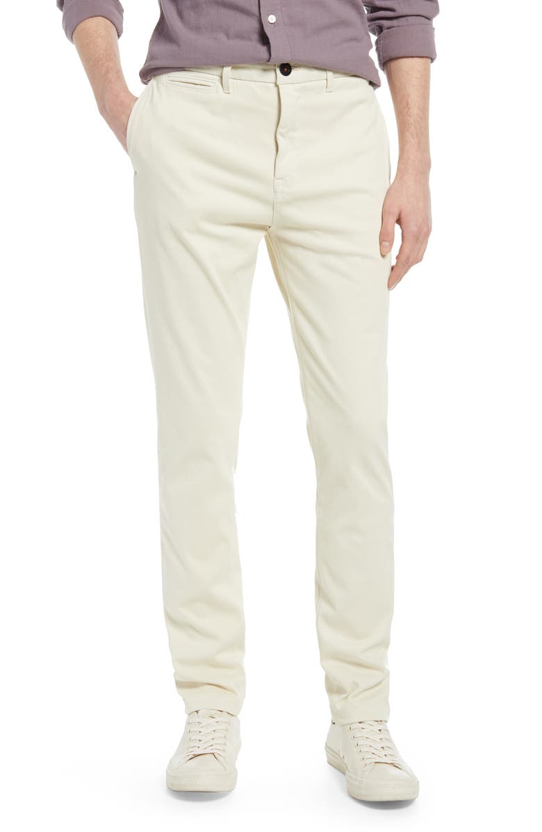 HIROSHI KATO Denit<sup>®</sup> Slim Fit Stretch Chino Pants, Main, color, Ivory