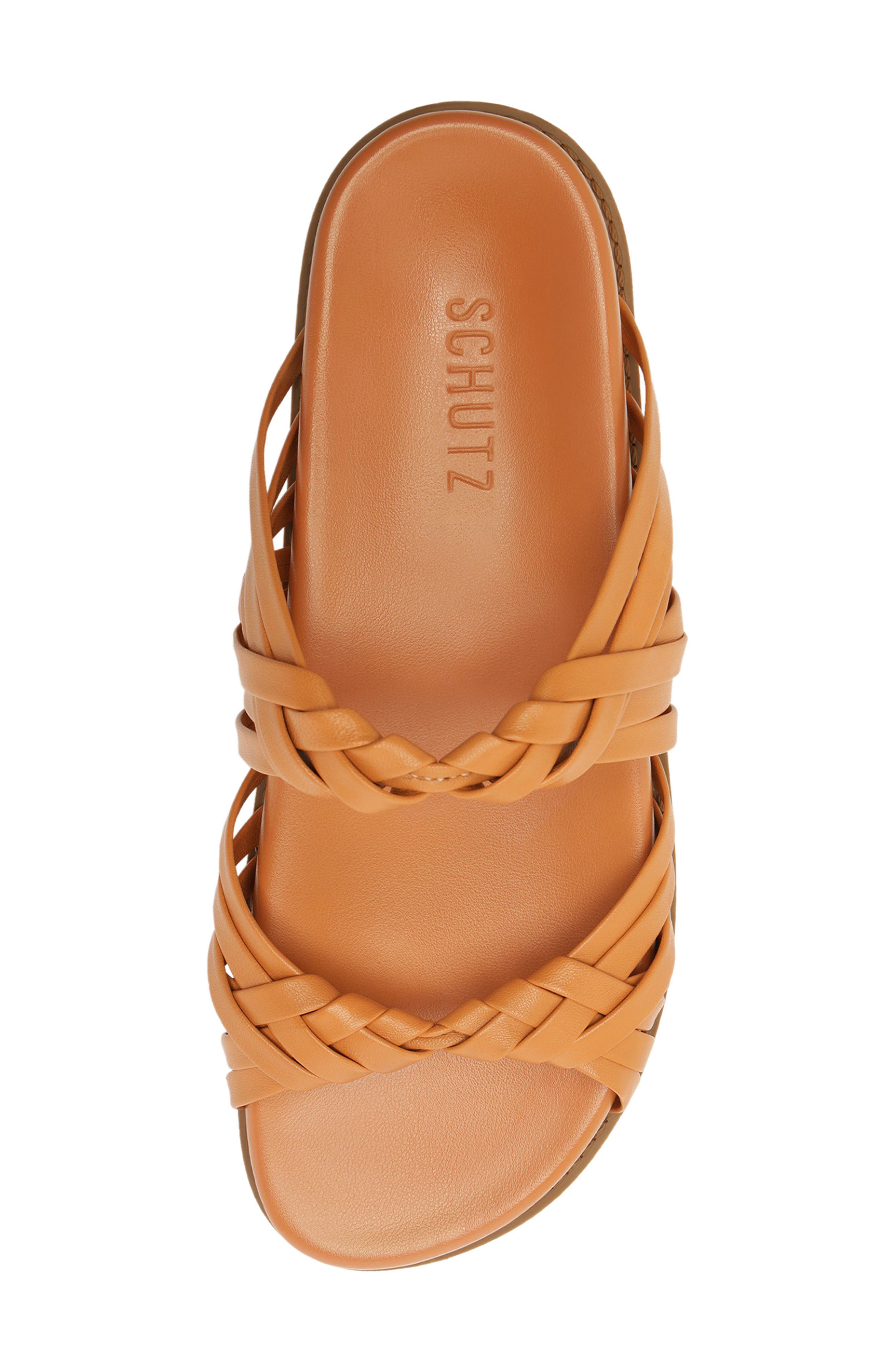 Schutz Tara Sporty Braided Sandal, Alternate, color, Earth Clay