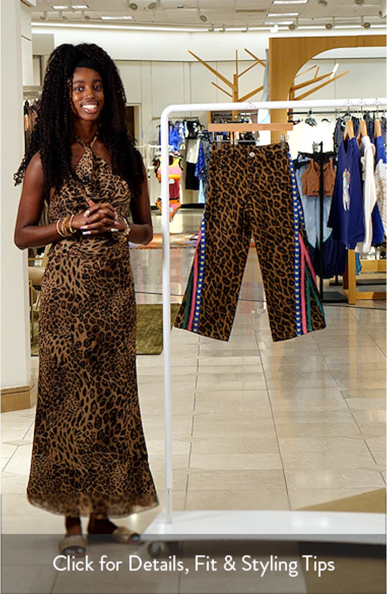 Kids' Taped Leopard Wide Leg Jeans, sales video thumbnail