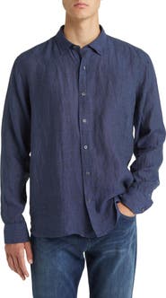 34 Heritage Linen Chambray Button-Up Shirt