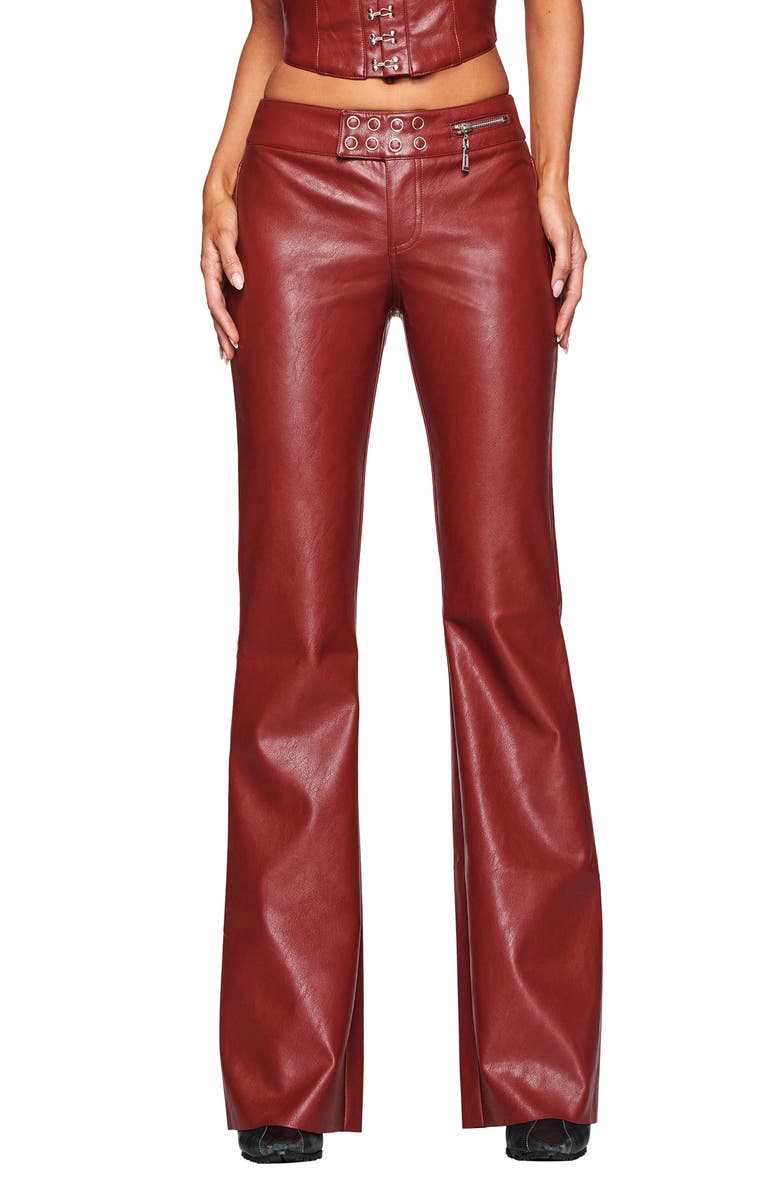 I.AM.GIA Reika Faux Leather Flare Pants, Main, color,