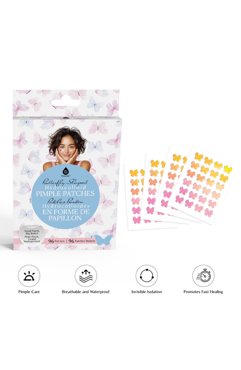 PURSONIC Clear Skin Bundle 3 Packs of Hydrocolloid Pimple Patches, Alternate, color, Multicolor