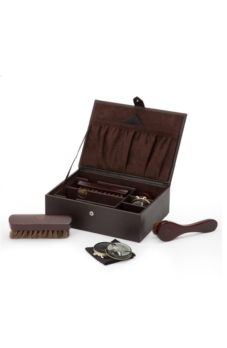 WOLF Blake Shoe Shine Kit, Alternate, color, Brown