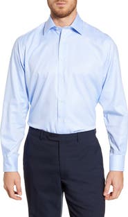 David Donahue Regular Fit Royal Oxford Dress Shirt