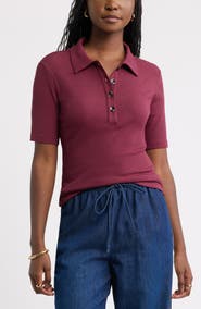 Caslon® Ribbed Polo