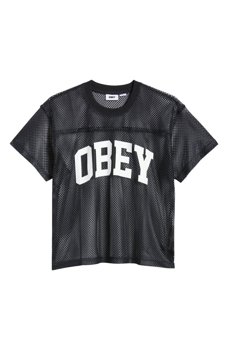 Obey Collegiate Practice Jersey, Alternate, color, Black