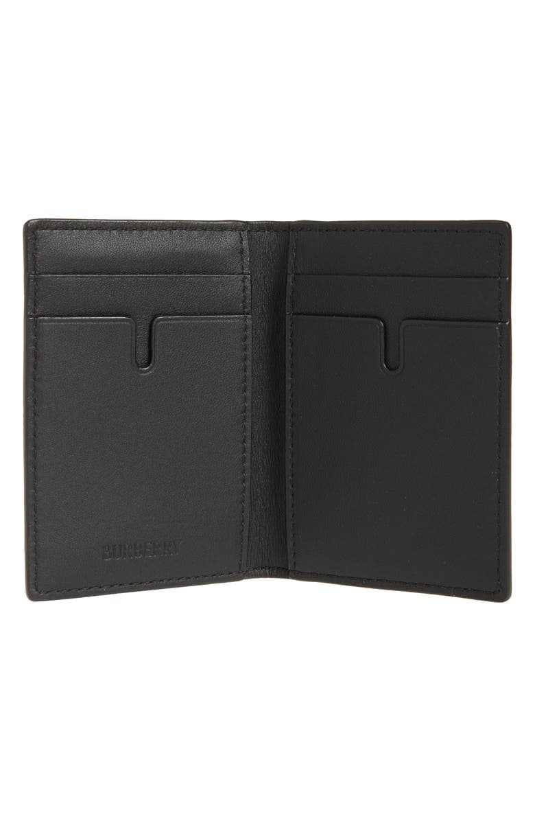 Burberry Bateman Check Coated Canvas Bifold Wallet, Alternate, color, Navy