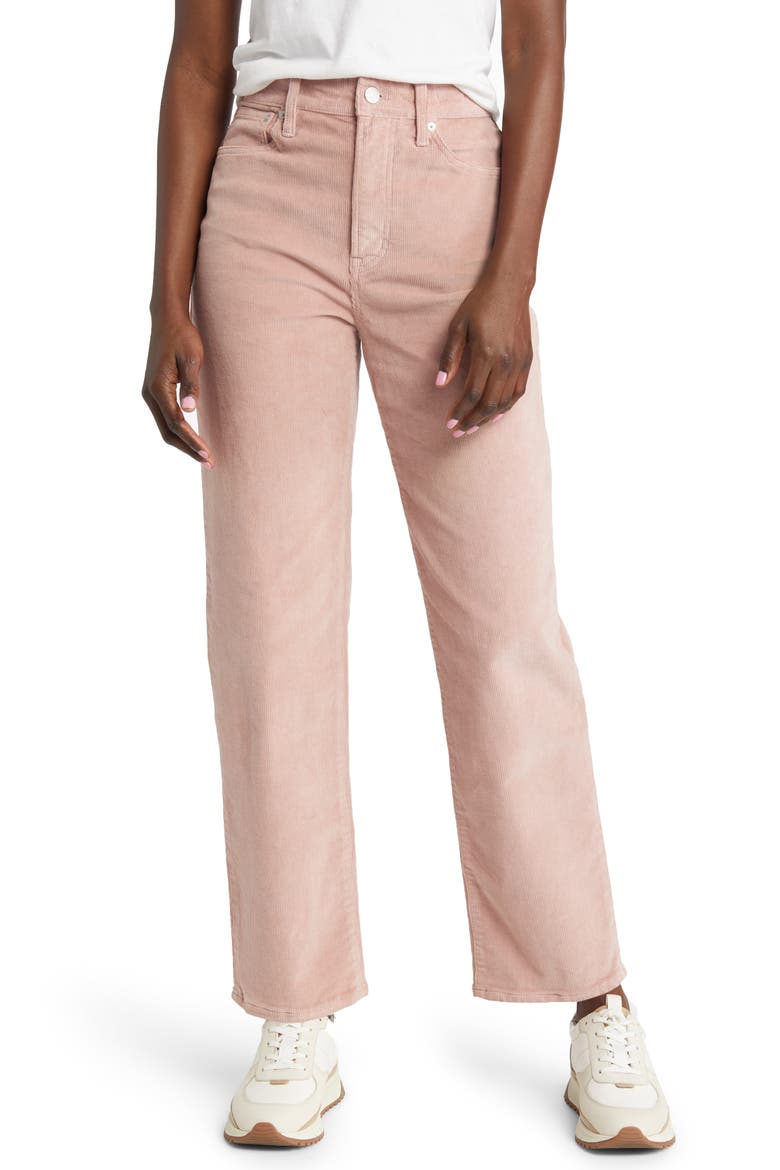 The Perfect Straight Corduroy Pants, Main, color, PALE THISTLE