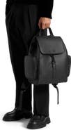 Manière De Voir Maloe Pebbled Leather Eiffel Clasp Backpack