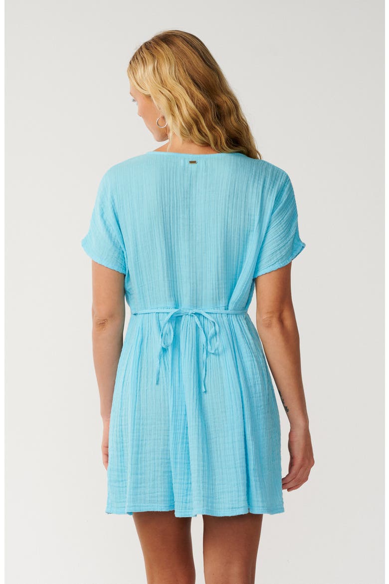 Premium Surf Cotton Gauze Babydoll Dress, Alternate, color, SKY BLUE