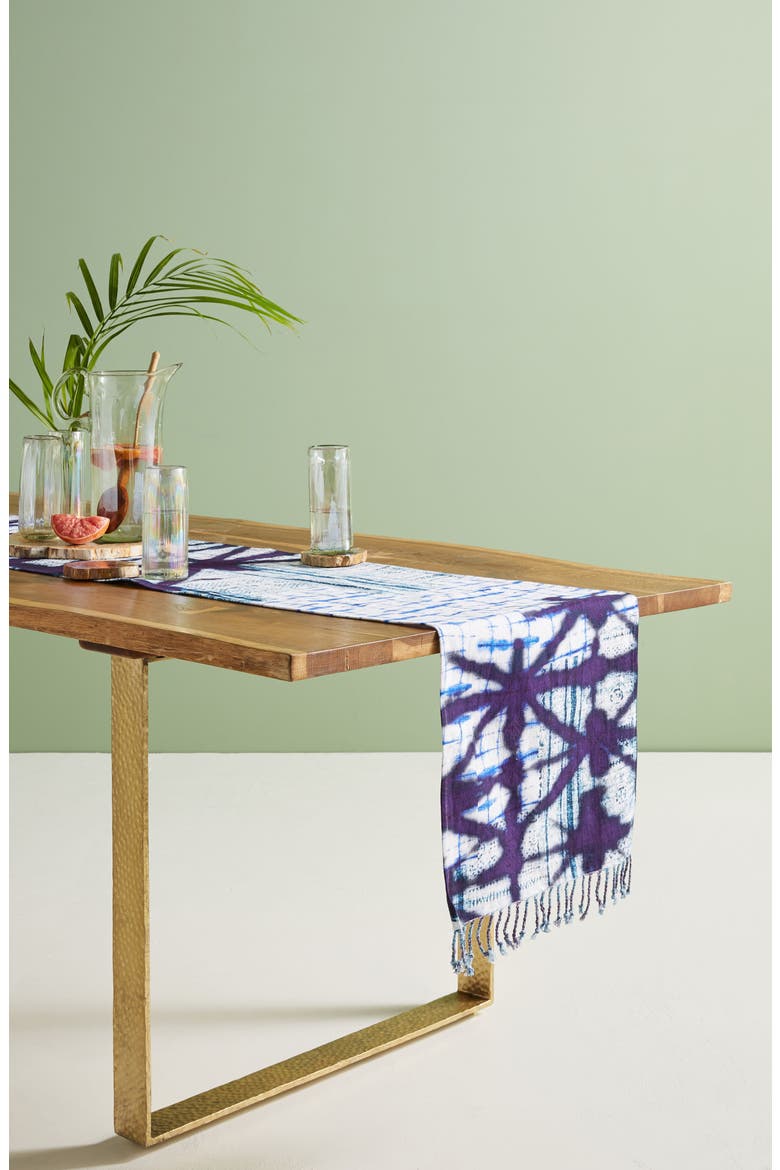 Anthropologie Alara Table Runner, Main, color, BLUE