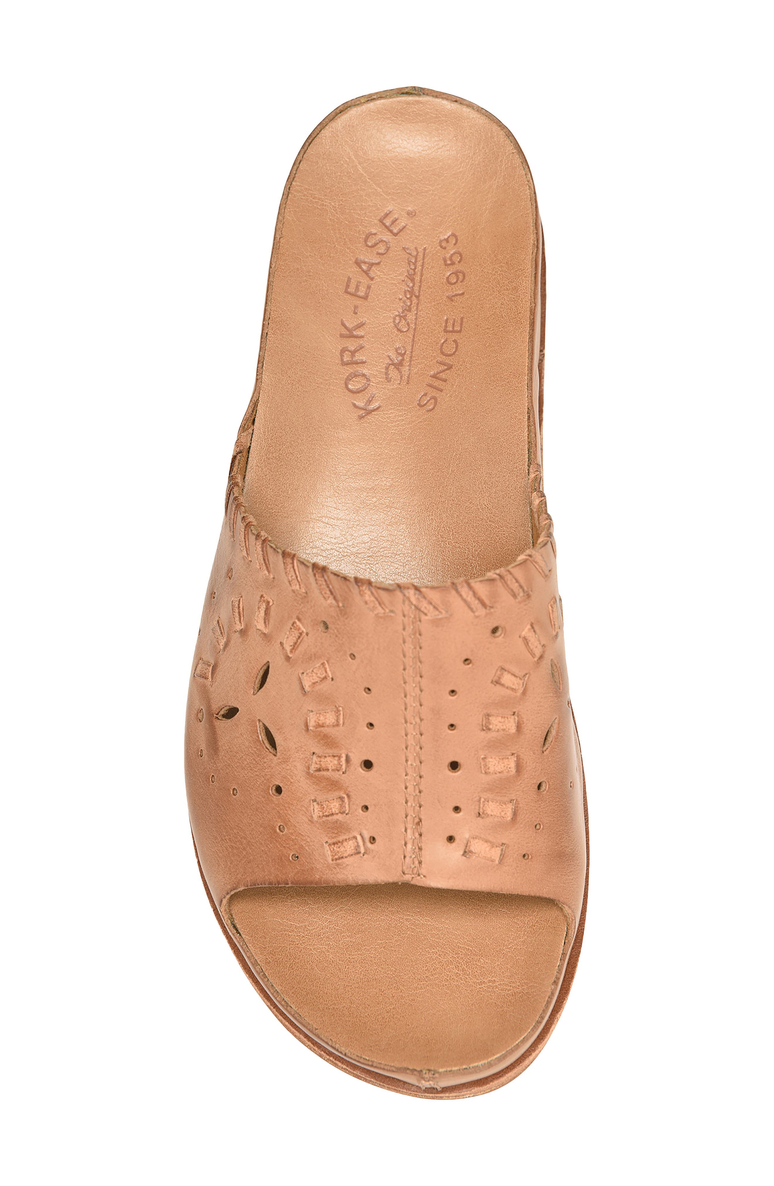 Tutsi Woven Platform Slide Sandal, Alternate, color, TAN LEATHER