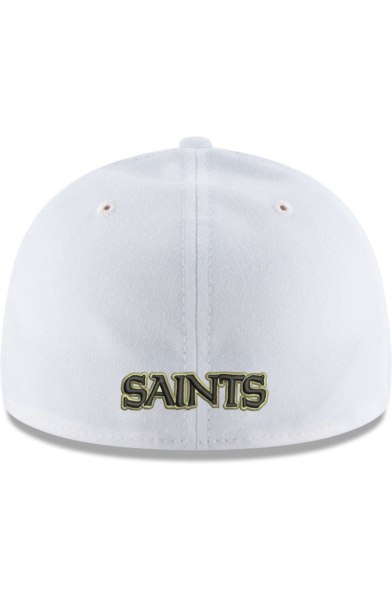 New Era Men's New Era White New Orleans Saints Alternate Omaha Low Profile 59FIFTY Fitted Hat, Alternate, color, White