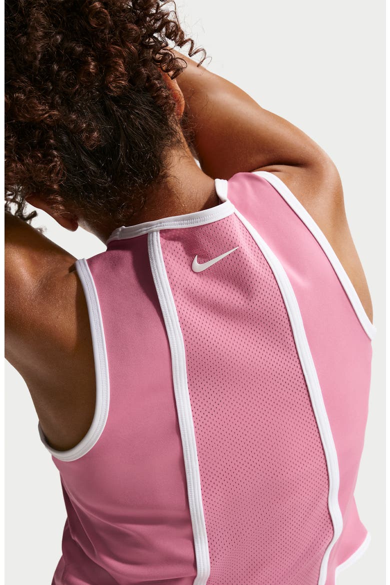 Kids' Dri-FIT Tank Top, Alternate, color, PEONY/ WHITE/ WHITE