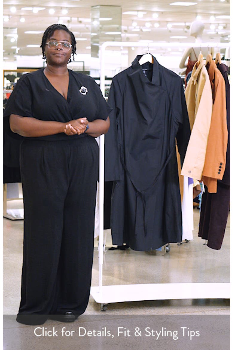 Organic Cotton & Recycled Nylon Drape Neck Coat video